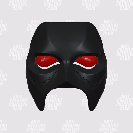 After Hours Til Dawn Mask - Inspired by The Weeknd - 2026 Tour - Digital 3D Model (Matt Black / Red Eyes)