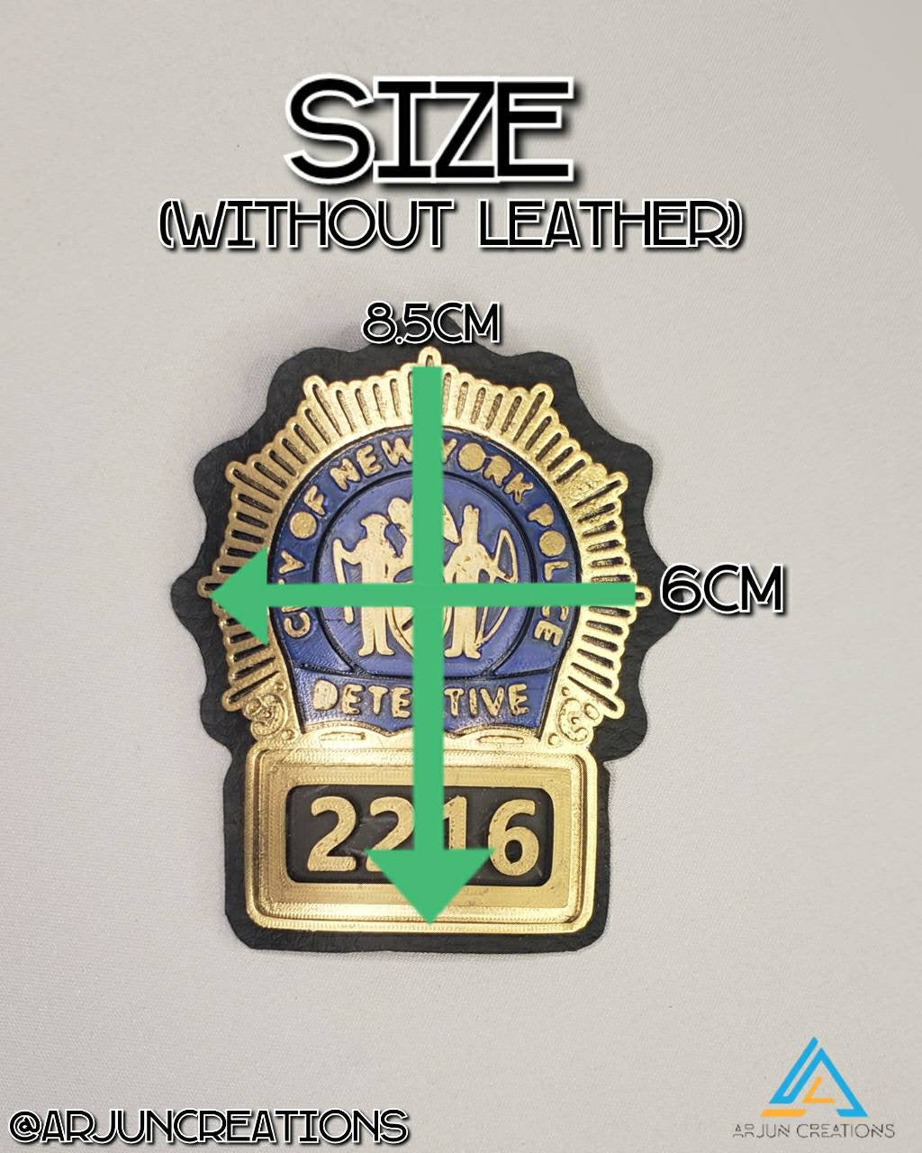 City of New York Police Detective Badge - Custom Number Cosplay Prop - Inspired by Brooklyn Nine-Nine