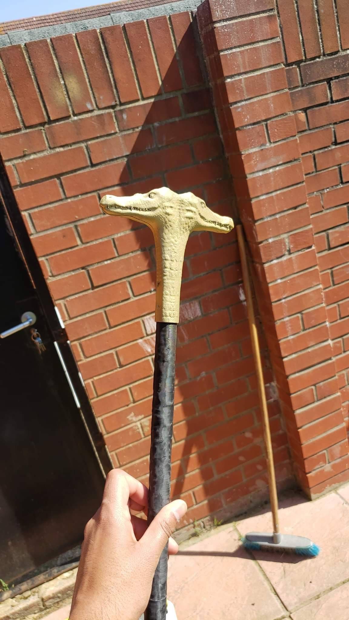 Crocodile Cane Head 3D Printed, Unpainted - Inspired by Marvel's Moon Knight