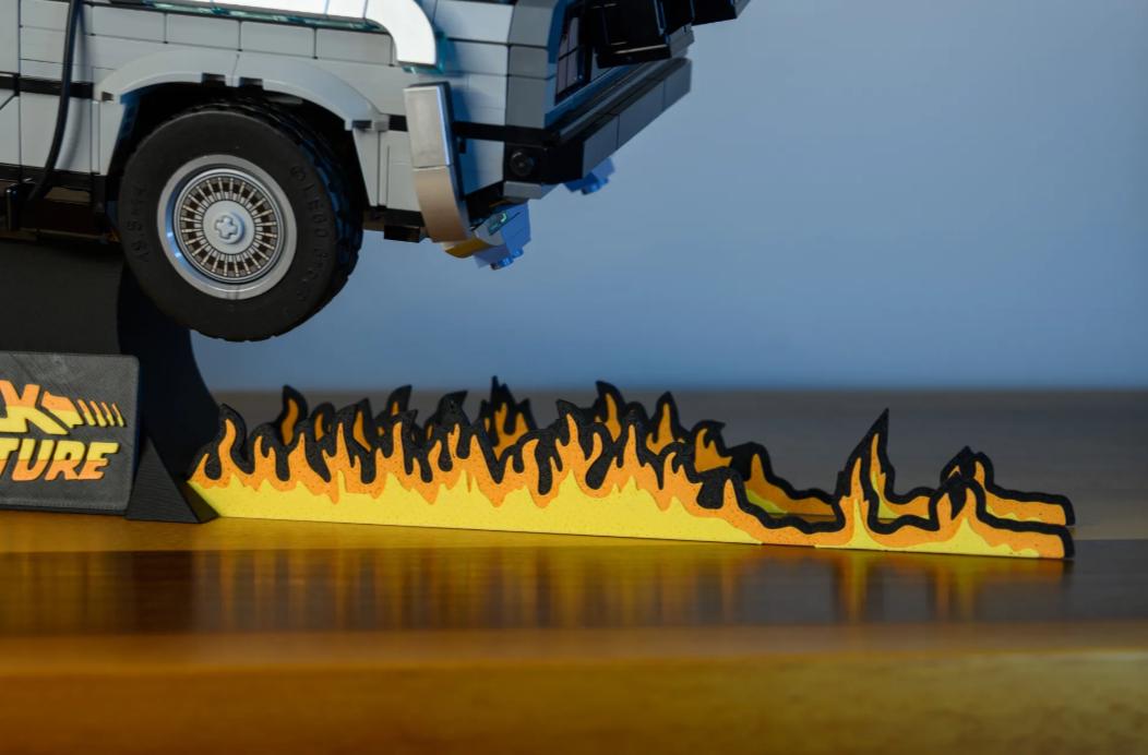 Fire Launch Display Stand - Inspired by Back To The Future - DeLorean - 3D Printed - Custom Designed - Plastic