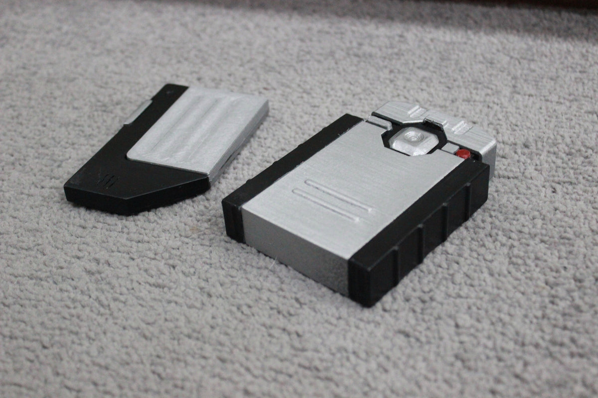 Retro sci-fi communicator and scanner prop set