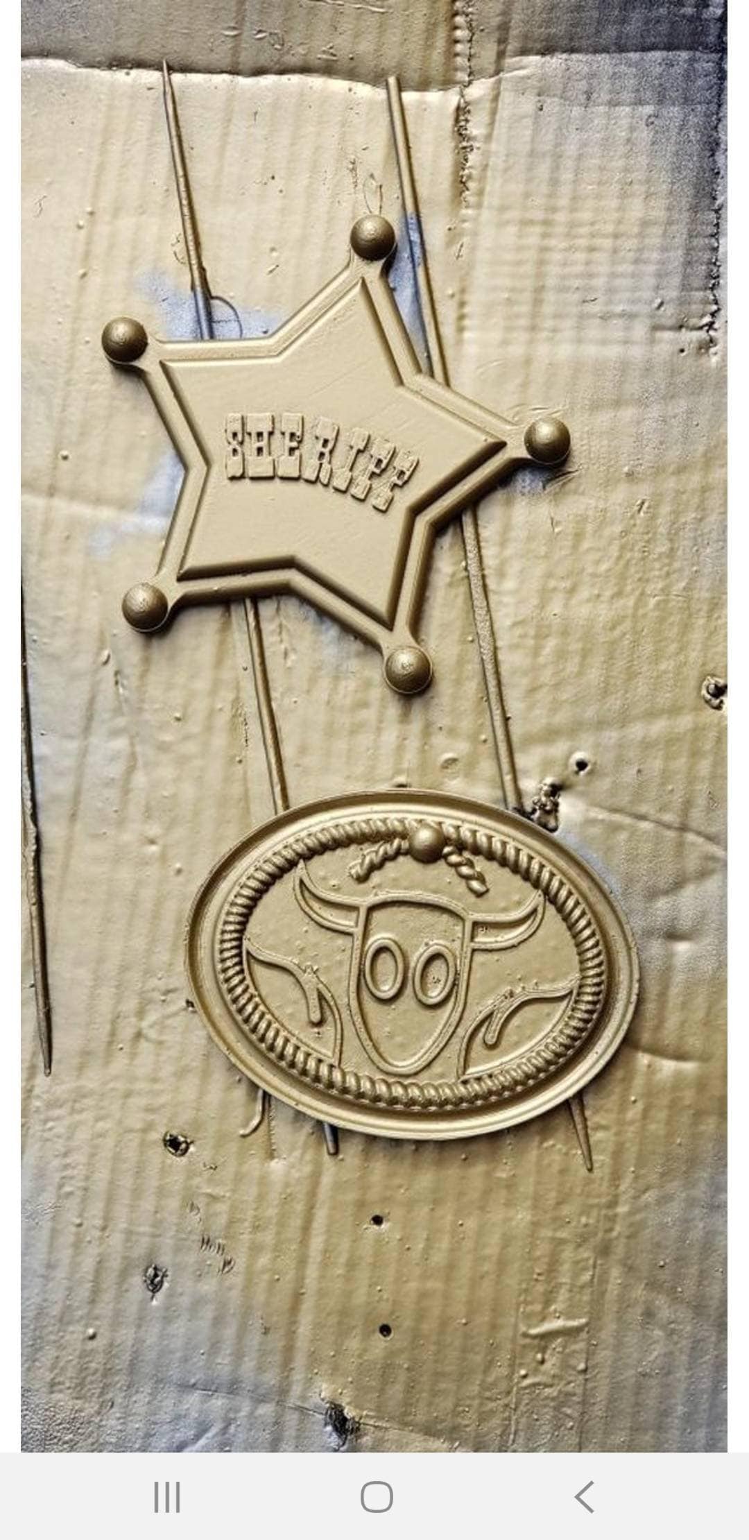 Sheriff Belt Buckle and Badge - Weathered Cosplay Prop - Inspired by Toy Story
