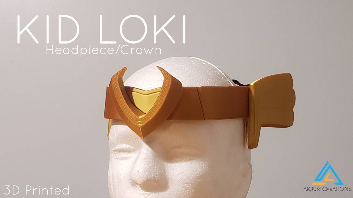 Kid Crown Headpiece - 3D Printed Cosplay Wings - Inspired by Loki