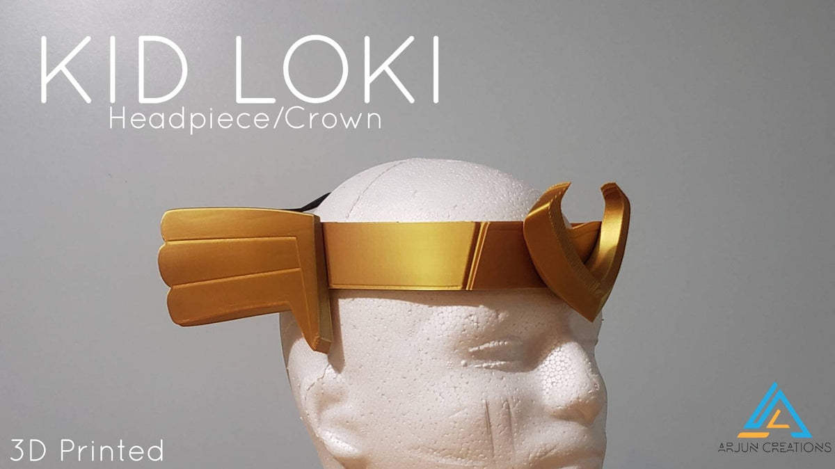 Kid Crown Headpiece - 3D Printed Cosplay Wings - Inspired by Loki