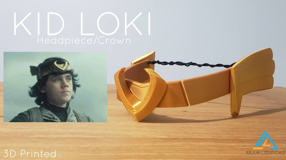 Kid Crown Headpiece - 3D Printed Cosplay Wings - Inspired by Loki