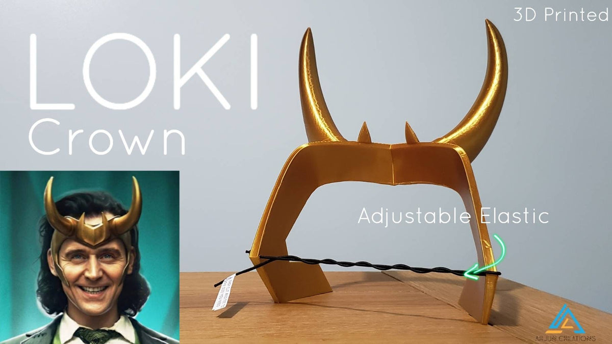Horned Headpiece Crown, 3D Printed Cosplay - Inspired by Marvel's Loki