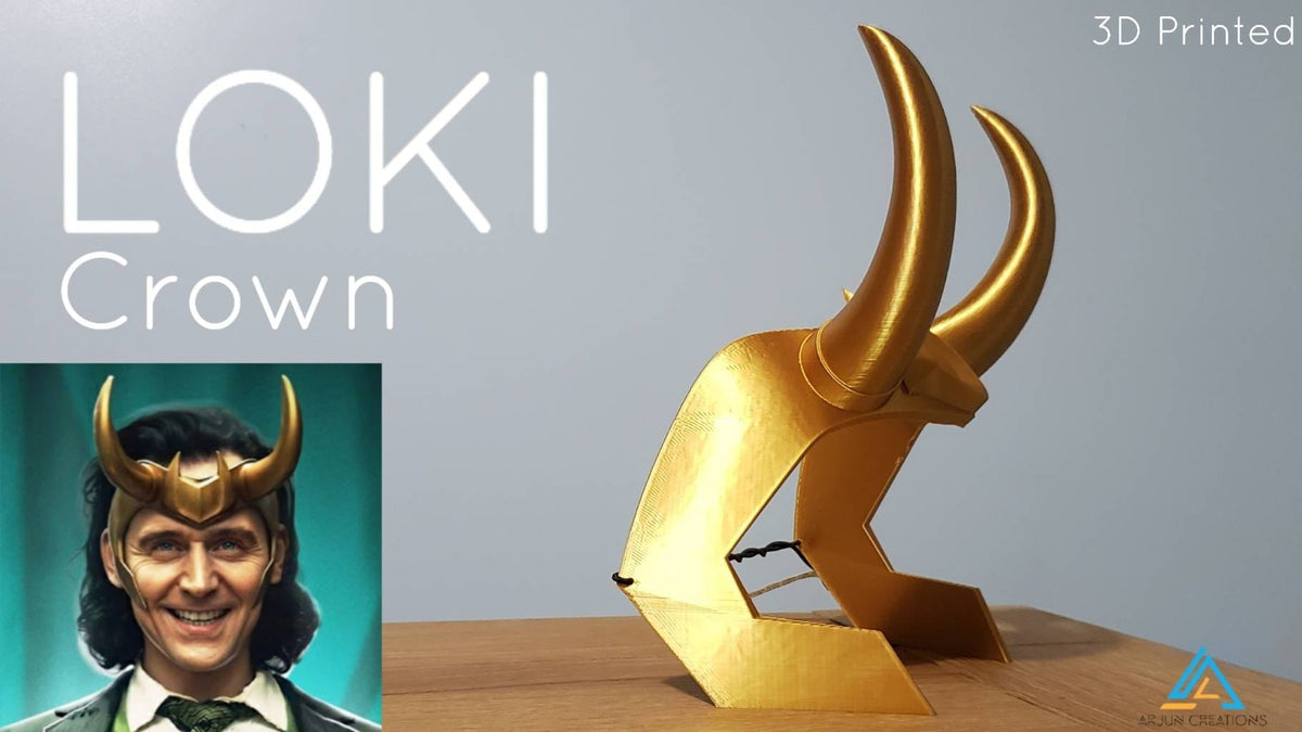 Horned Headpiece Crown, 3D Printed Cosplay - Inspired by Marvel's Loki