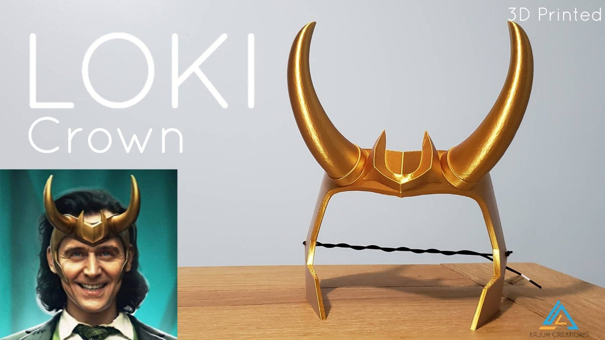 Horned Headpiece Crown, 3D Printed Cosplay - Inspired by Marvel's Loki