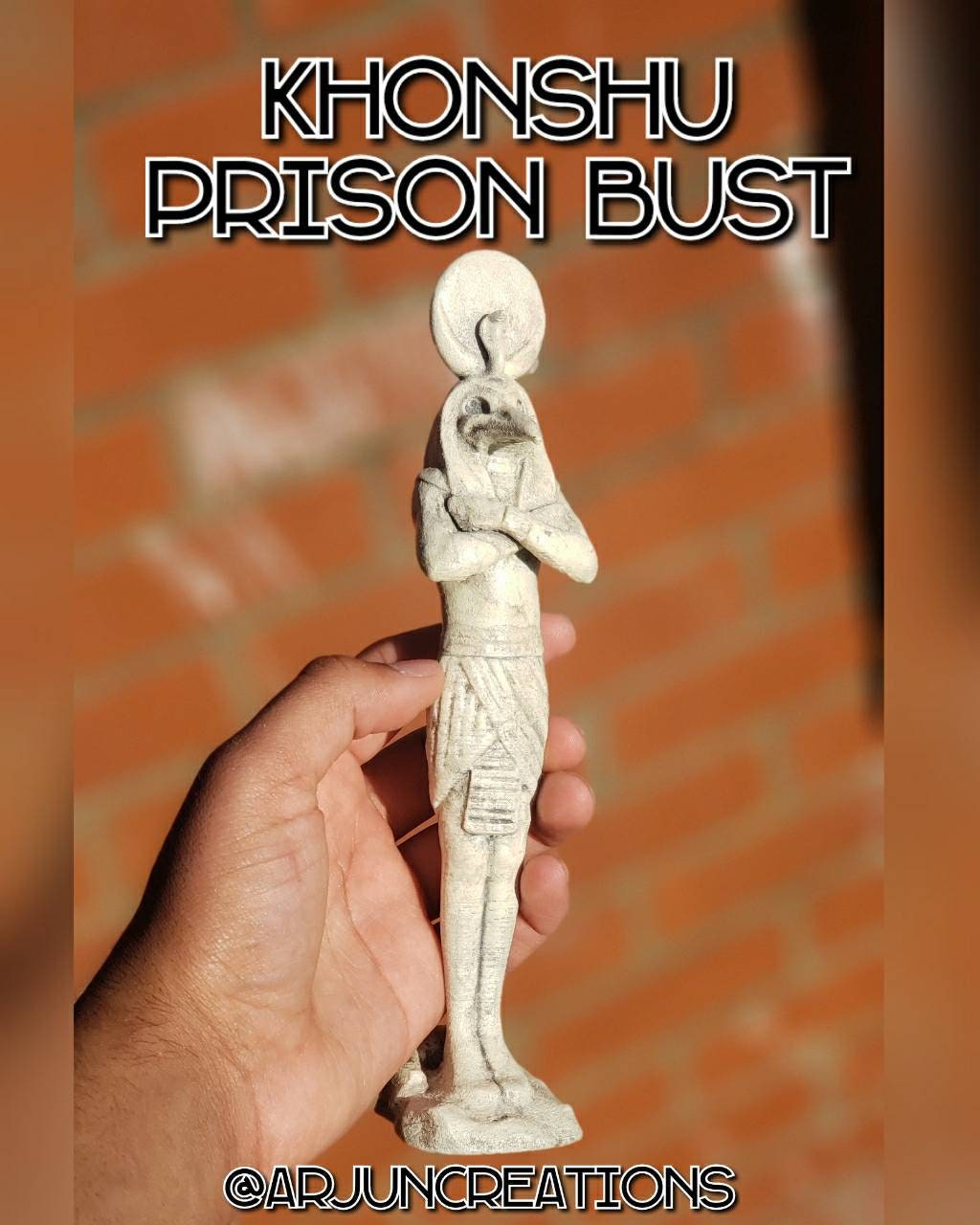 Khonshu Prison Banishment Bust 3D Printed Sculpture - Inspired by Marvel's Moon Knight