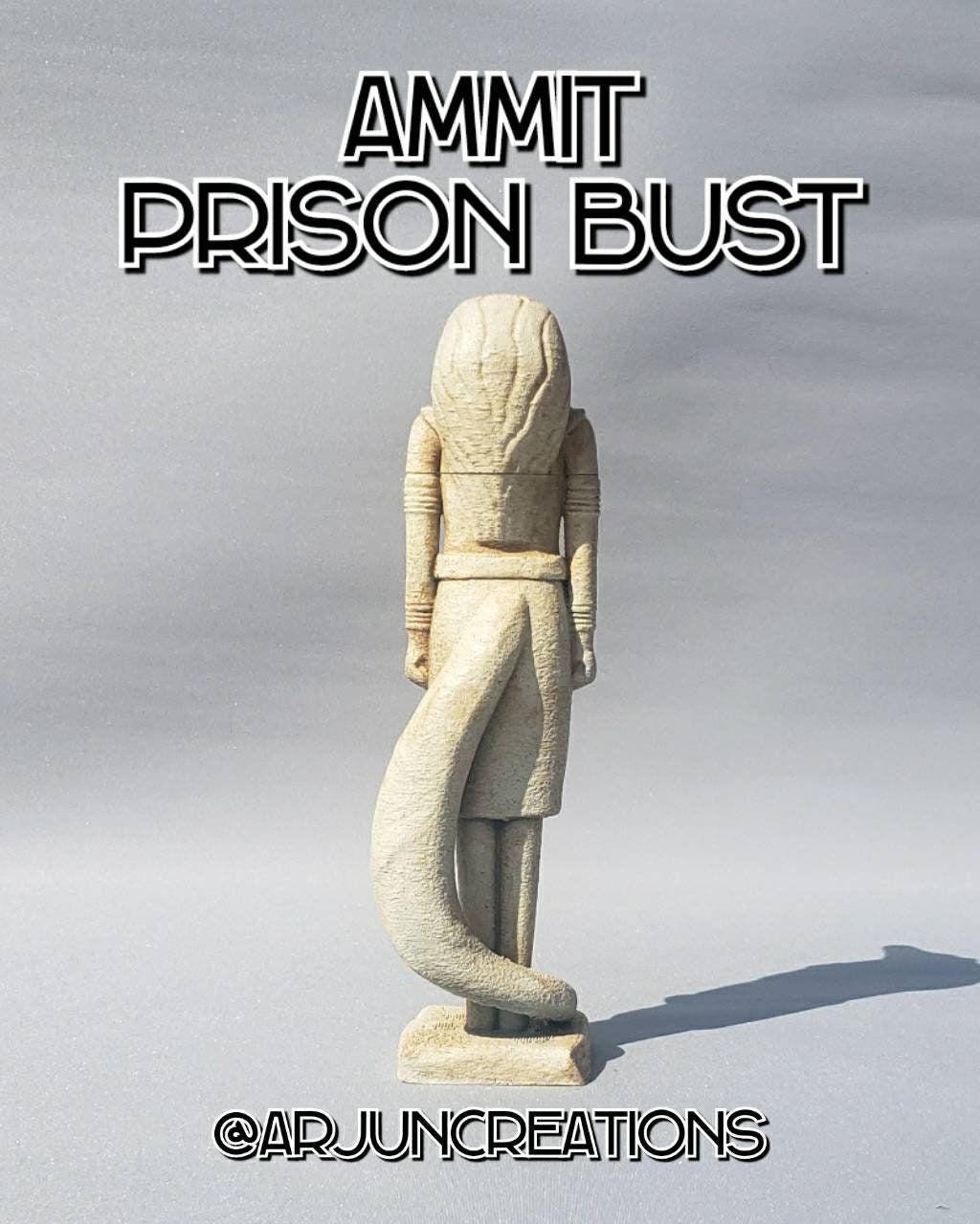 Ammit Prison Banishment Bust 3D Printed Sculpture - Inspired by Marvel's Moon Knight