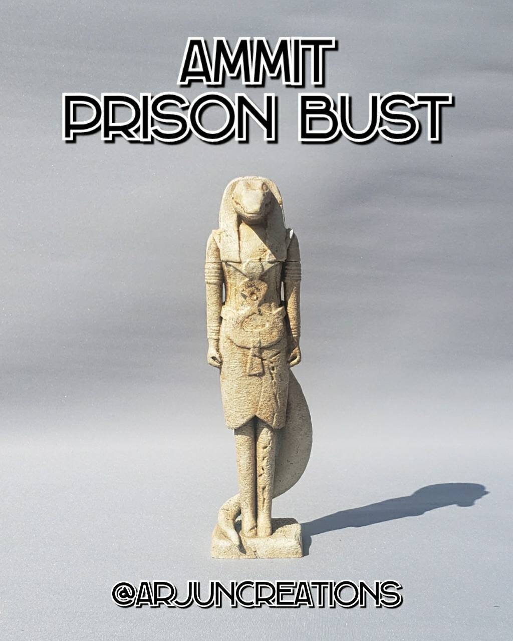 Ammit Prison Banishment Bust 3D Printed Sculpture - Inspired by Marvel's Moon Knight