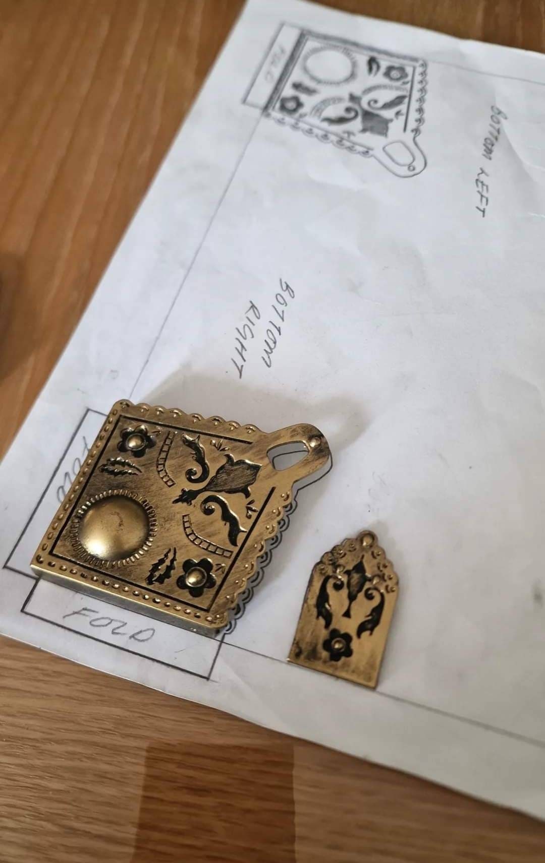 Vera Book of Shadows Corners & Centrepiece – Charmed Replica