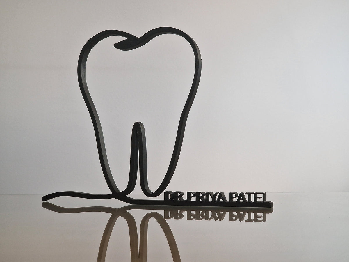 Dentist Minimalist Art Sculpture - Personalized gift idea - Home office -Single Line Art - Home Decoration - 3D printed