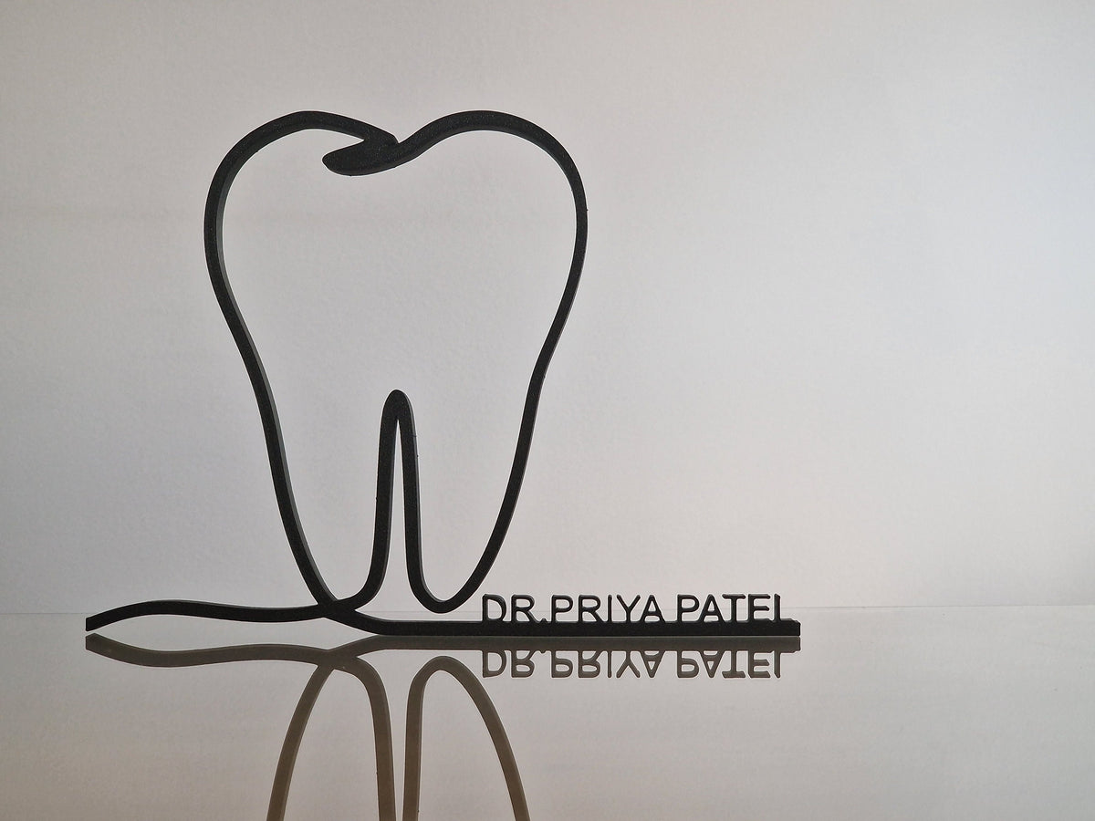 Dentist Minimalist Art Sculpture - Personalized gift idea - Home office -Single Line Art - Home Decoration - 3D printed