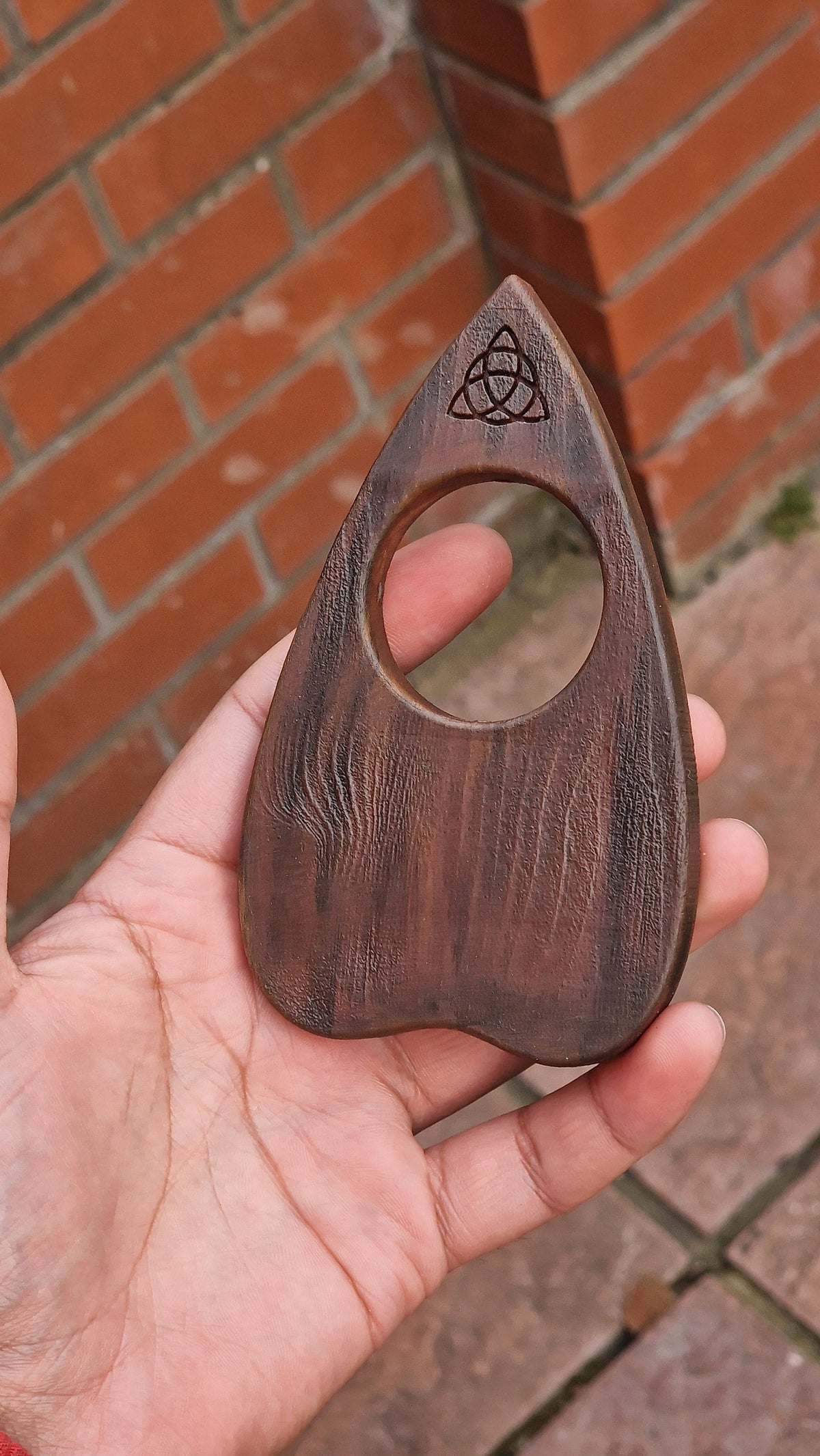 Spirit Board Planchette Pointer - Inspired by Charmed - Prop Replica - Wooden Texture - Resin - Custom Made - Hand Painted