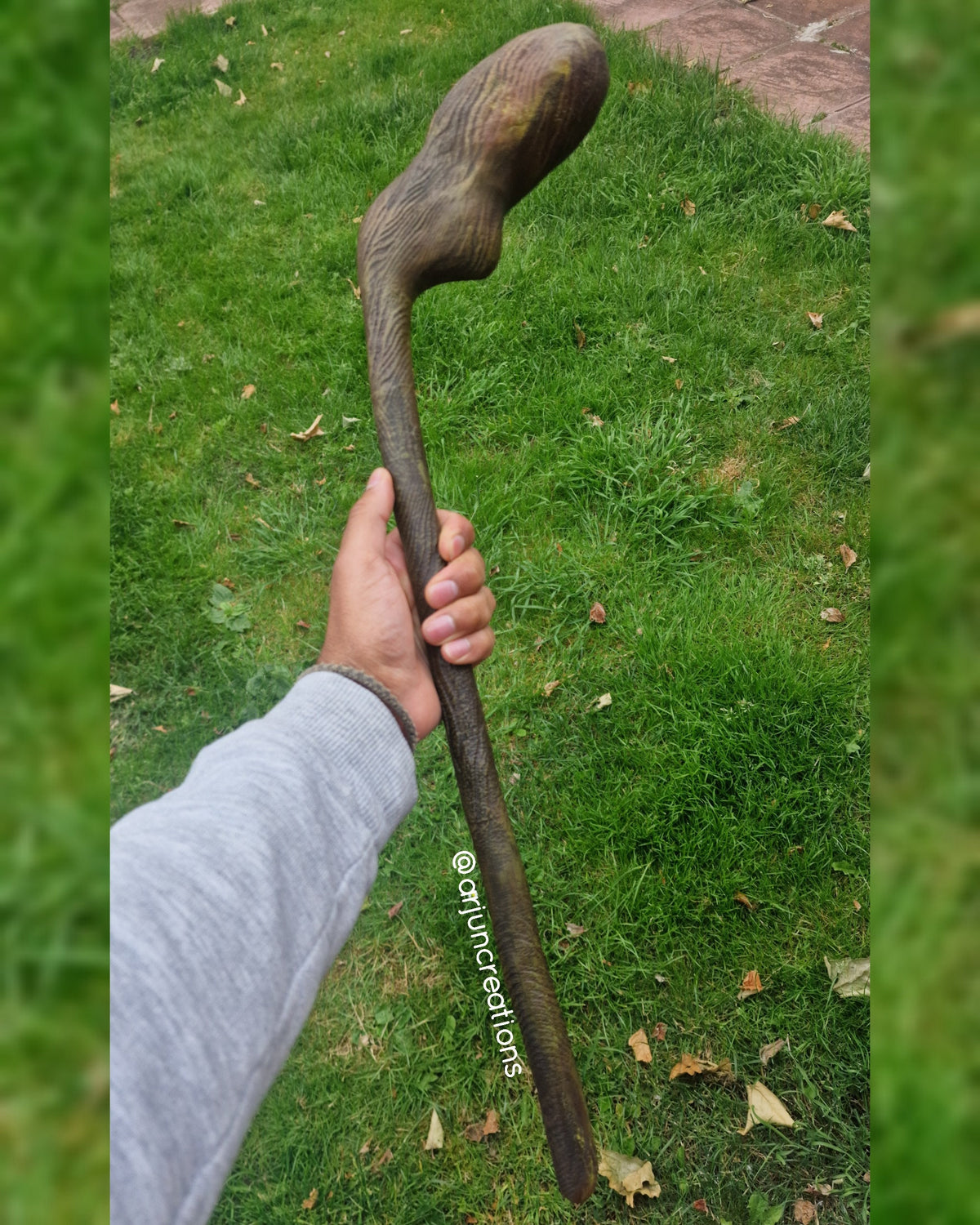 Leprechaun shillelagh prop, hand painted