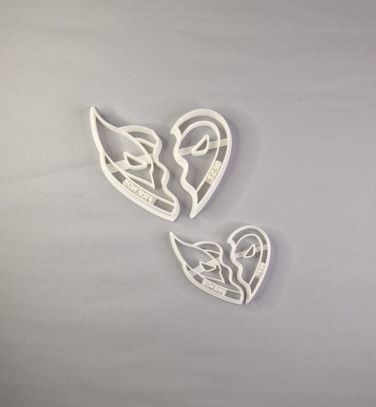 Love Heart Cookie Cutters - Inspired by Deadpool & Wolverine - 3D Printed - Cooking - Baking - Play Dough