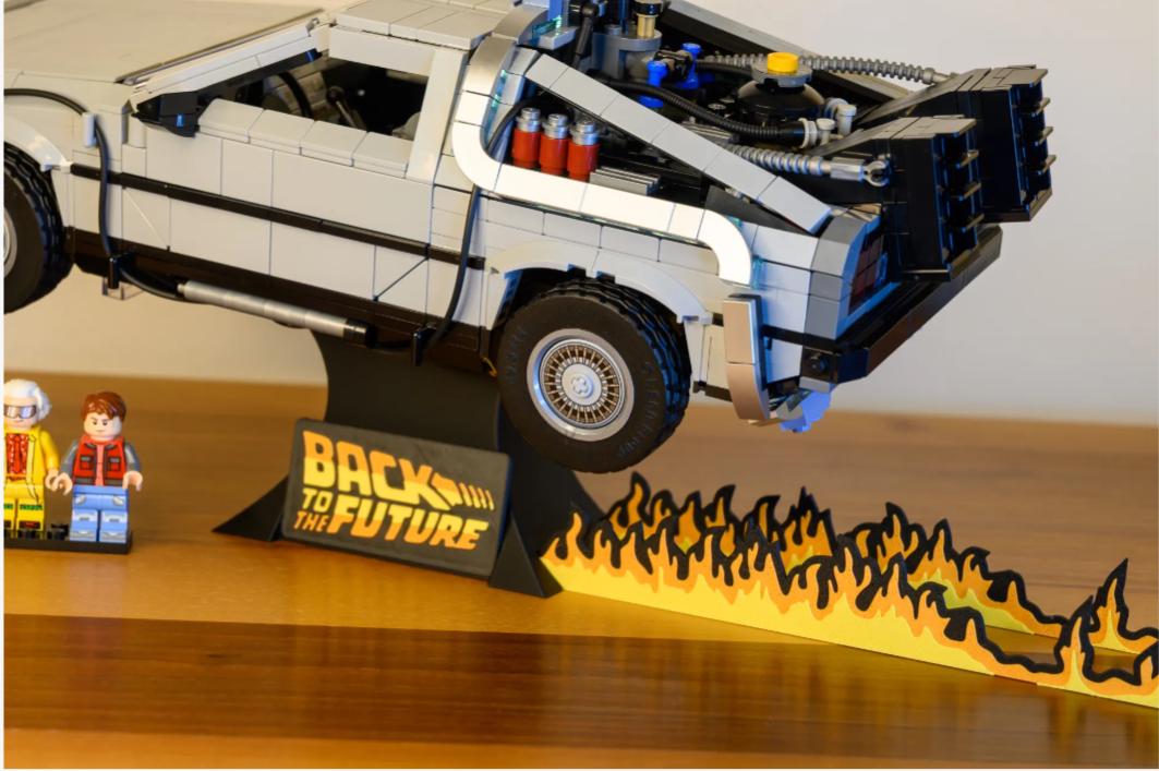 Fire Launch Display Stand - Inspired by Back To The Future - DeLorean - 3D Printed - Custom Designed - Plastic
