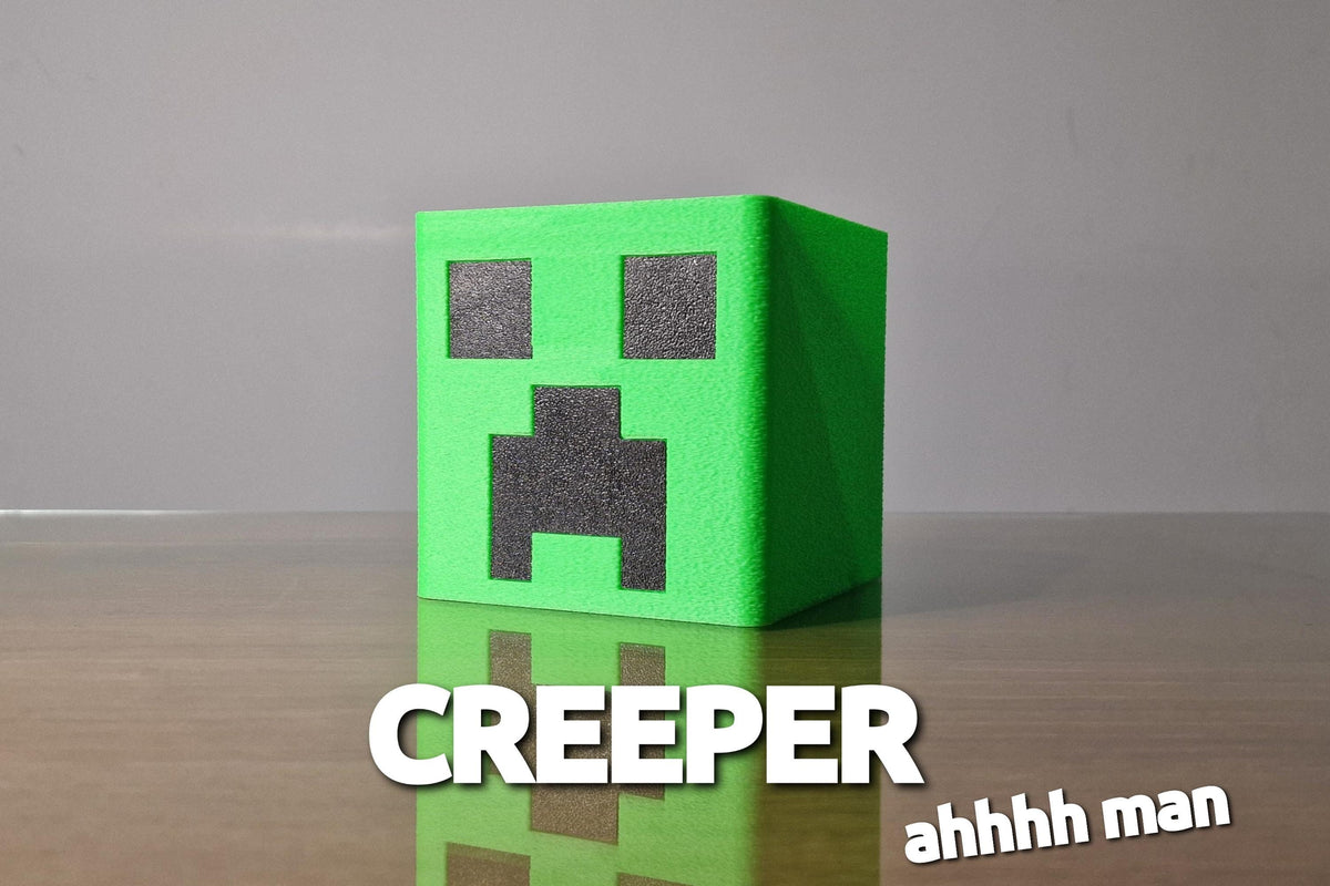 Pixel Block Popcorn Buckets - Inspired by Minecraft - 3D Printed Storage Boxes | TNT, Creeper, Enderman, Skeleton Head | Gaming Room Decor