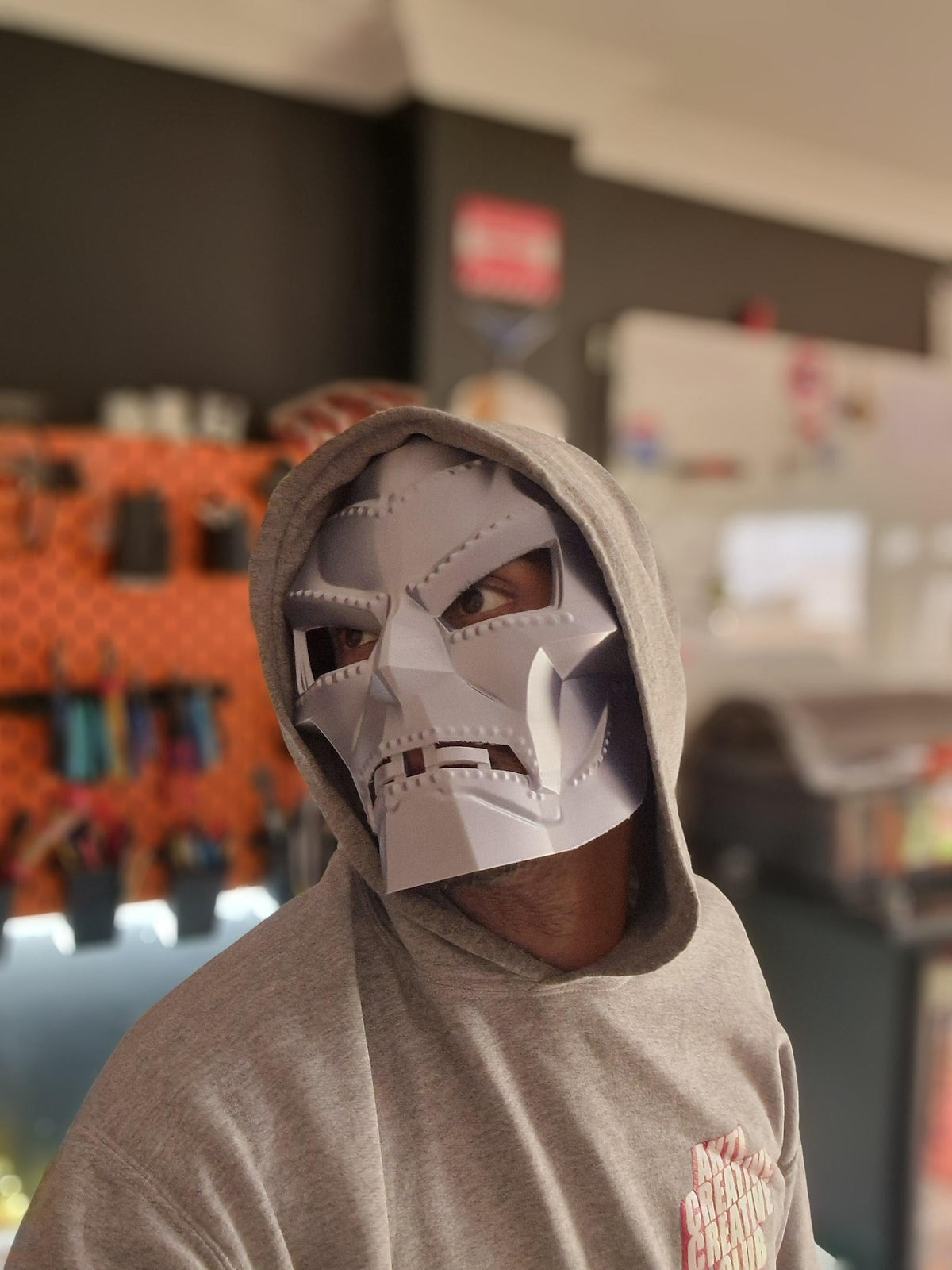 Supervillain Armour Mask - Inspired by Marvel's Fantastic Four (Doctor Doom) - Silver - 3D Printed Mask
