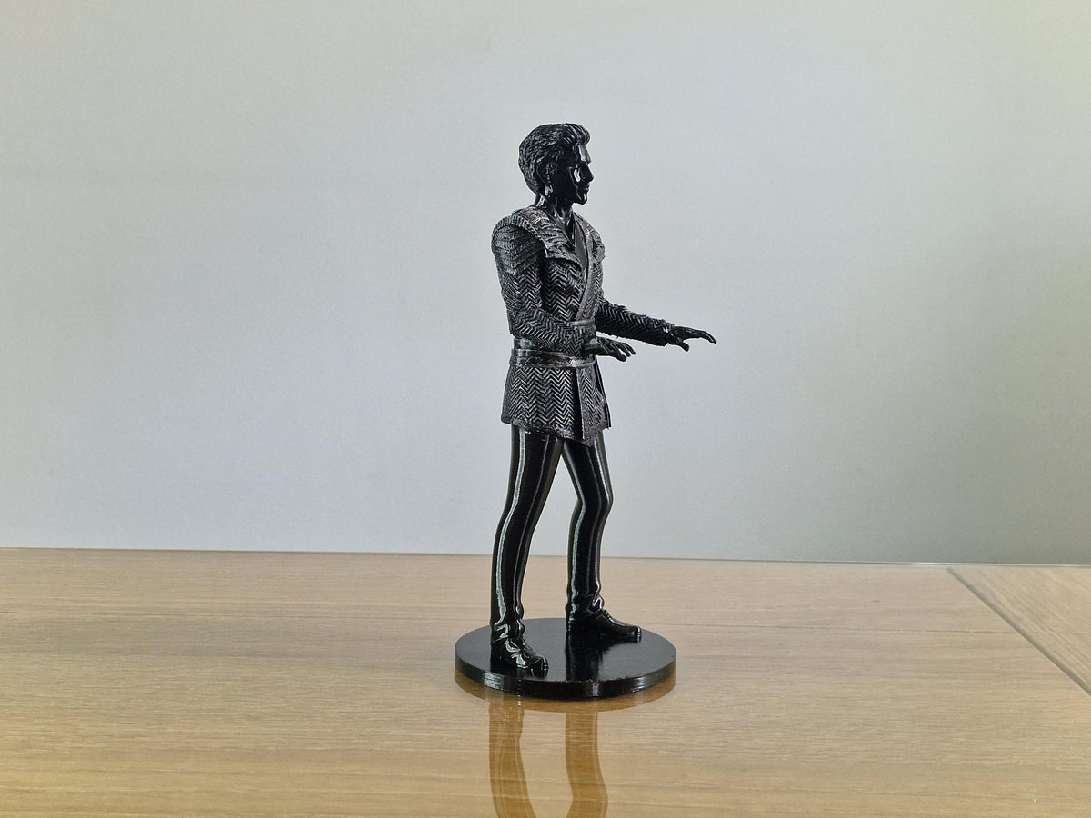 Techno DJ Collectible Figure Statue - Inspired by Gesaffelstein - Electronic Music Producer Figure - Dark Techno Decor - DJ Fan Gift (Masked Festival Look)