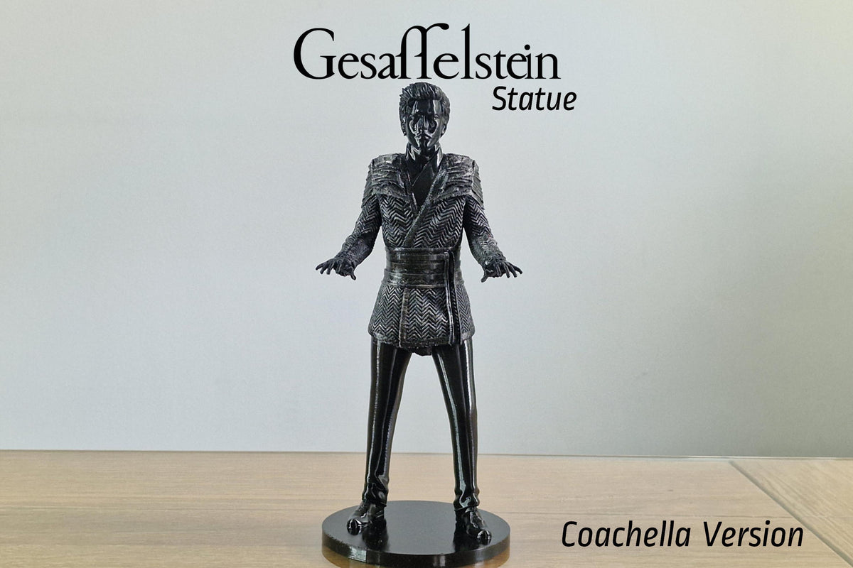 Techno DJ Collectible Figure Statue - Inspired by Gesaffelstein - Electronic Music Producer Figure - Dark Techno Decor - DJ Fan Gift (Masked Festival Look)