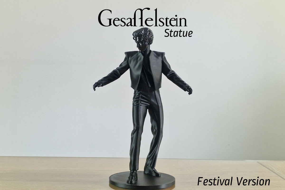Techno DJ Collectible Figure Statue - Inspired by Gesaffelstein - Electronic Music Producer Figure - Dark Techno Decor - DJ Fan Gift (Festival Version)
