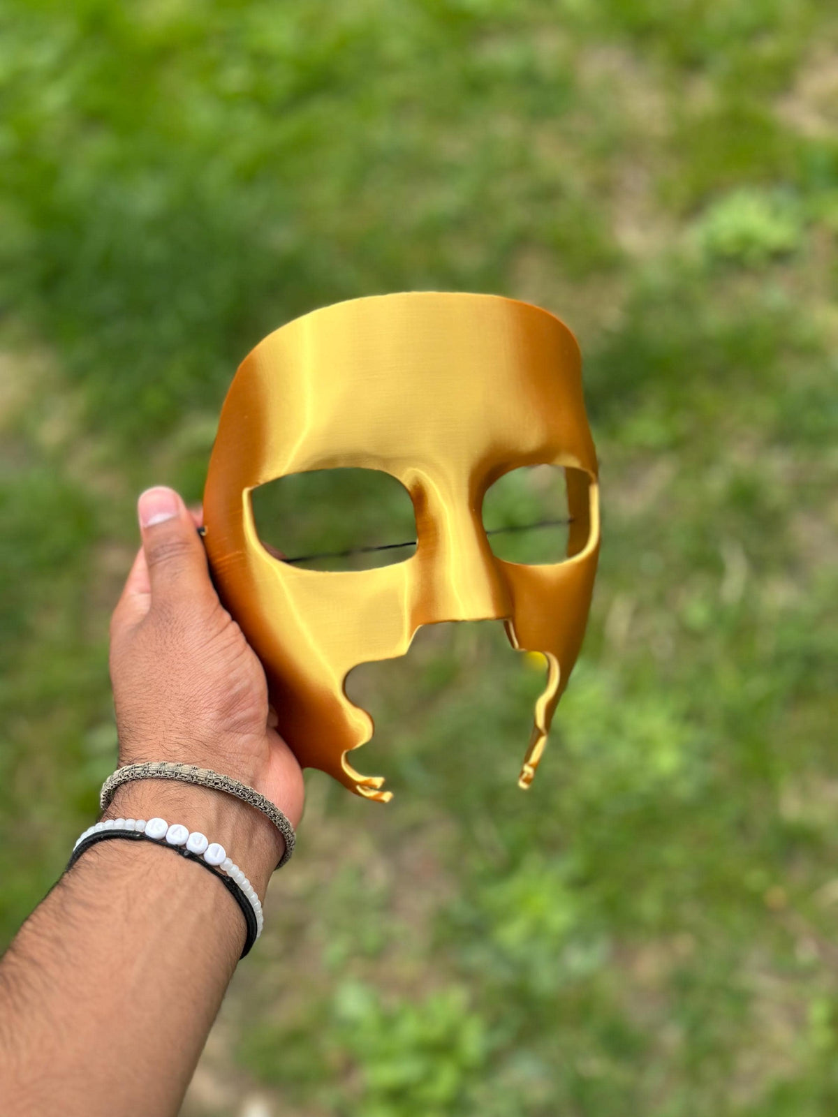 Gold Star Girl Dancer mask, front view