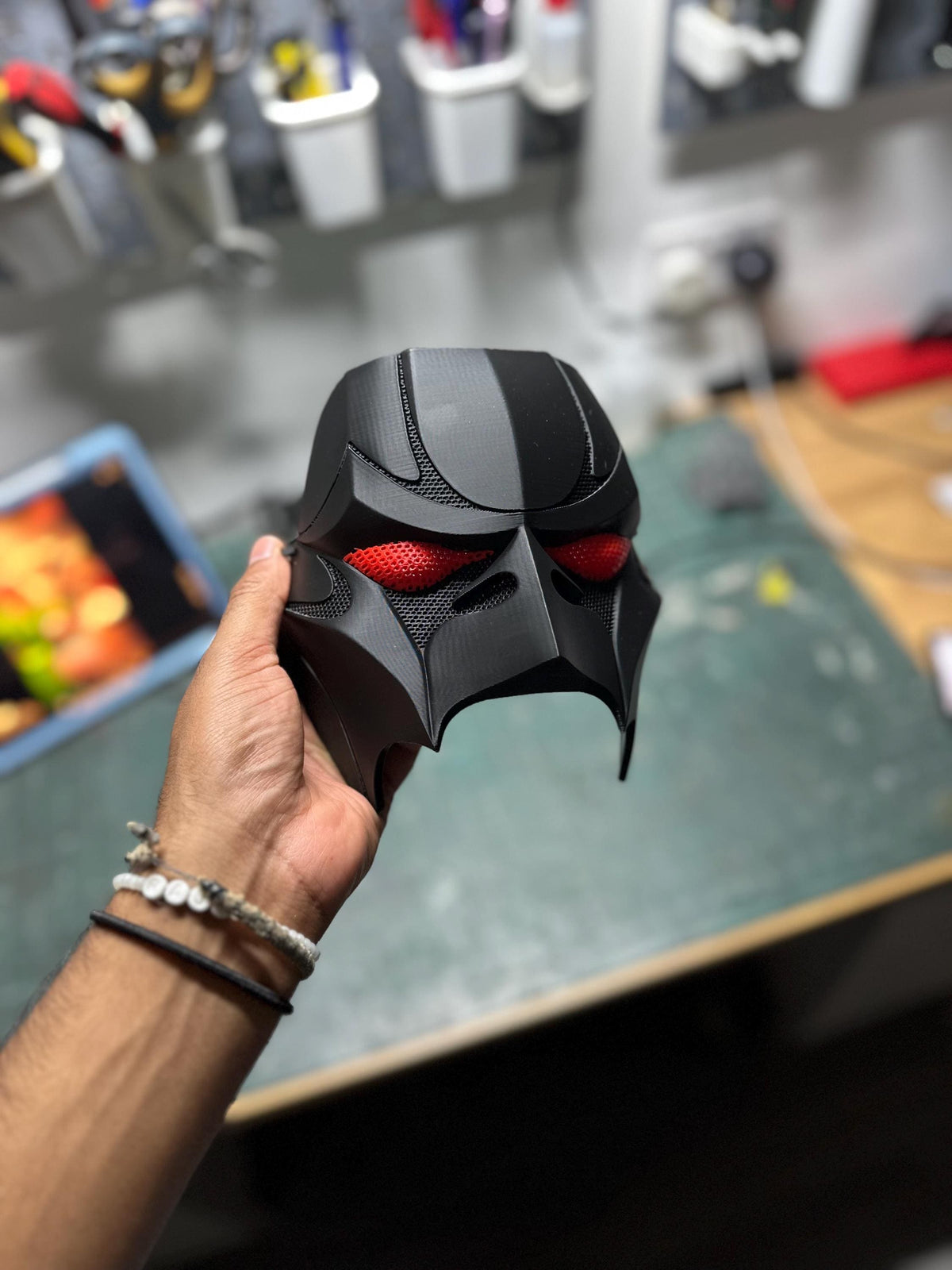 Weeknd 2026 Leg 2 mask angled view