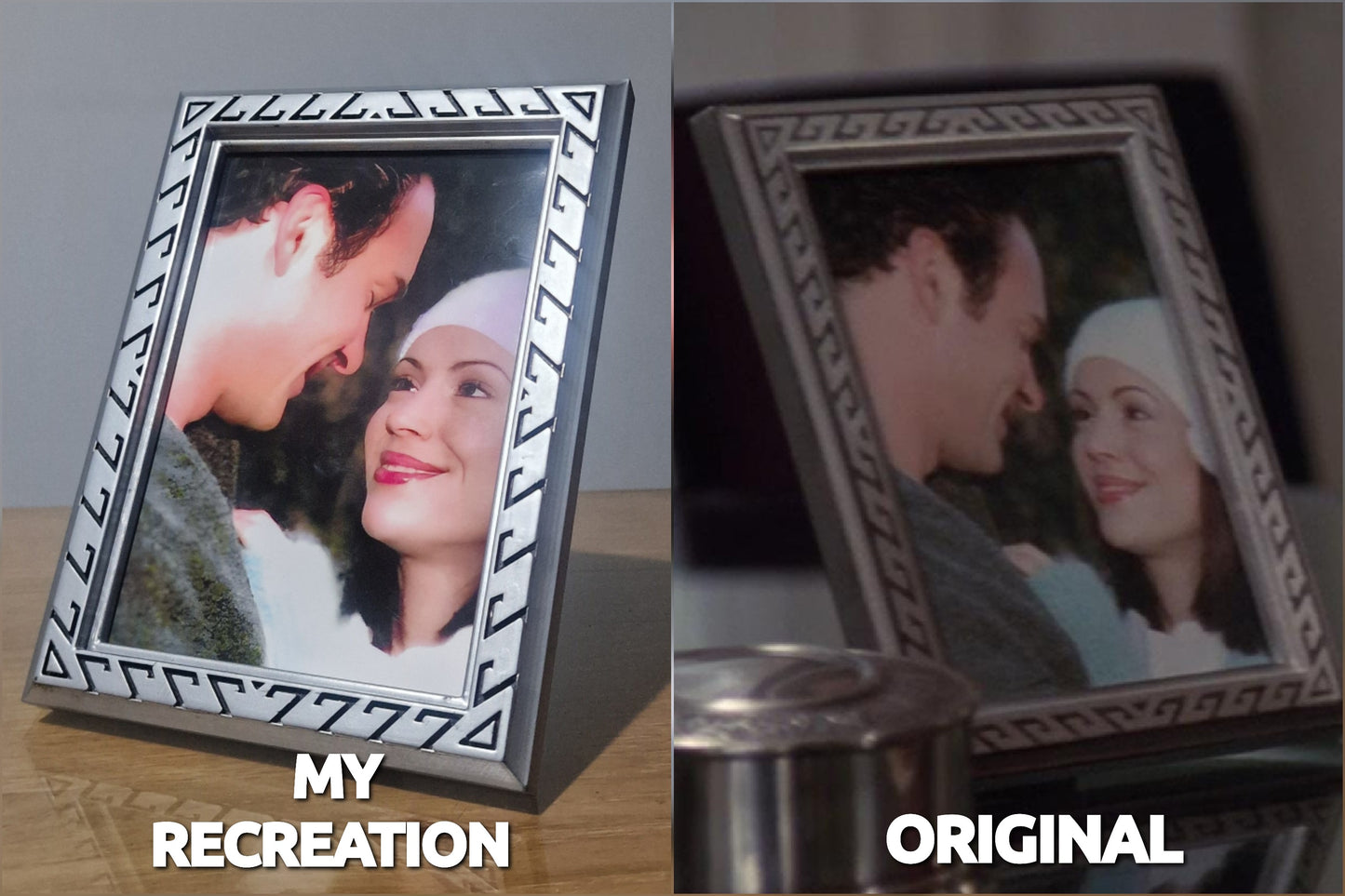Charmed Inspired Photo Frame - Iconic Photo of Phoebe & Cole